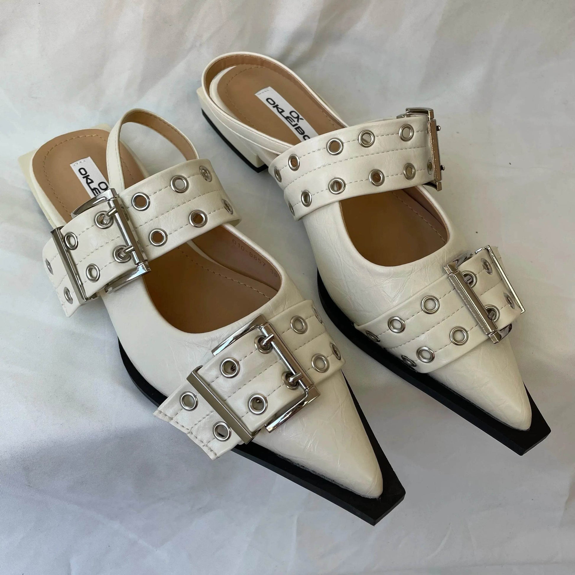 New Women Sandals Shoes Pointed Toe 2025 Spring Fashion Shallow Footwear Slingbacks Ladies Sandals Flats Shoes Big size - Iron Phoenix GHG