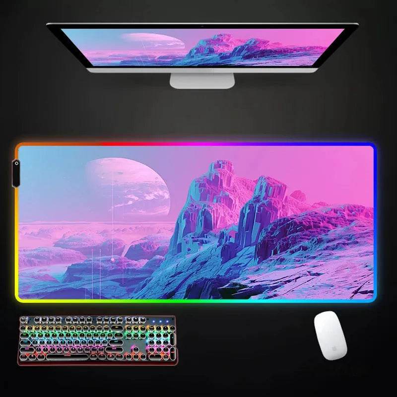 RGB Mousepad - Large Eco LED Sunset Glow - Iron Phoenix GHG