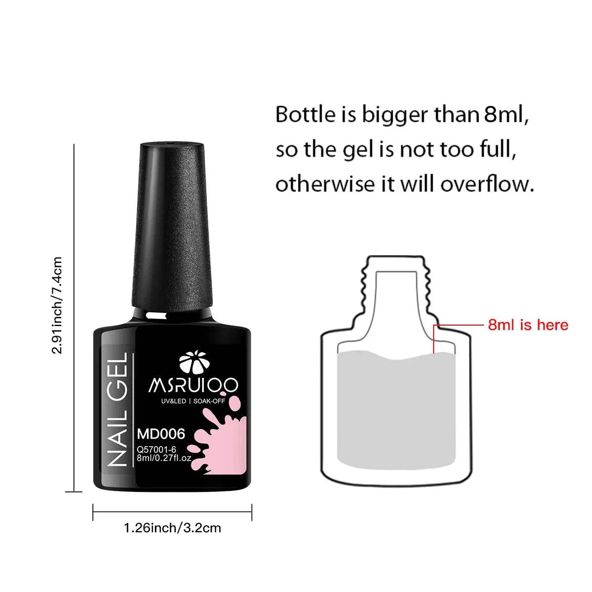 7pc Nail Gel Polish Set 8ML (by MSRUIOO) Eco 2025 - Iron Phoenix GHG