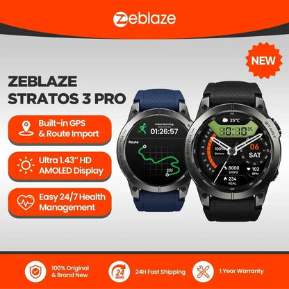 Smart Watch - Eco Zeblaze Stratos 3 Pro GPS - Iron Phoenix GHG