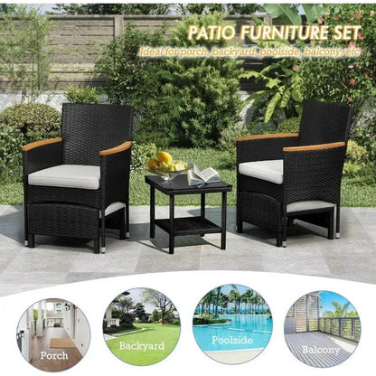 Patio Furniture Set 5PC Wicker - Iron Phoenix GHG