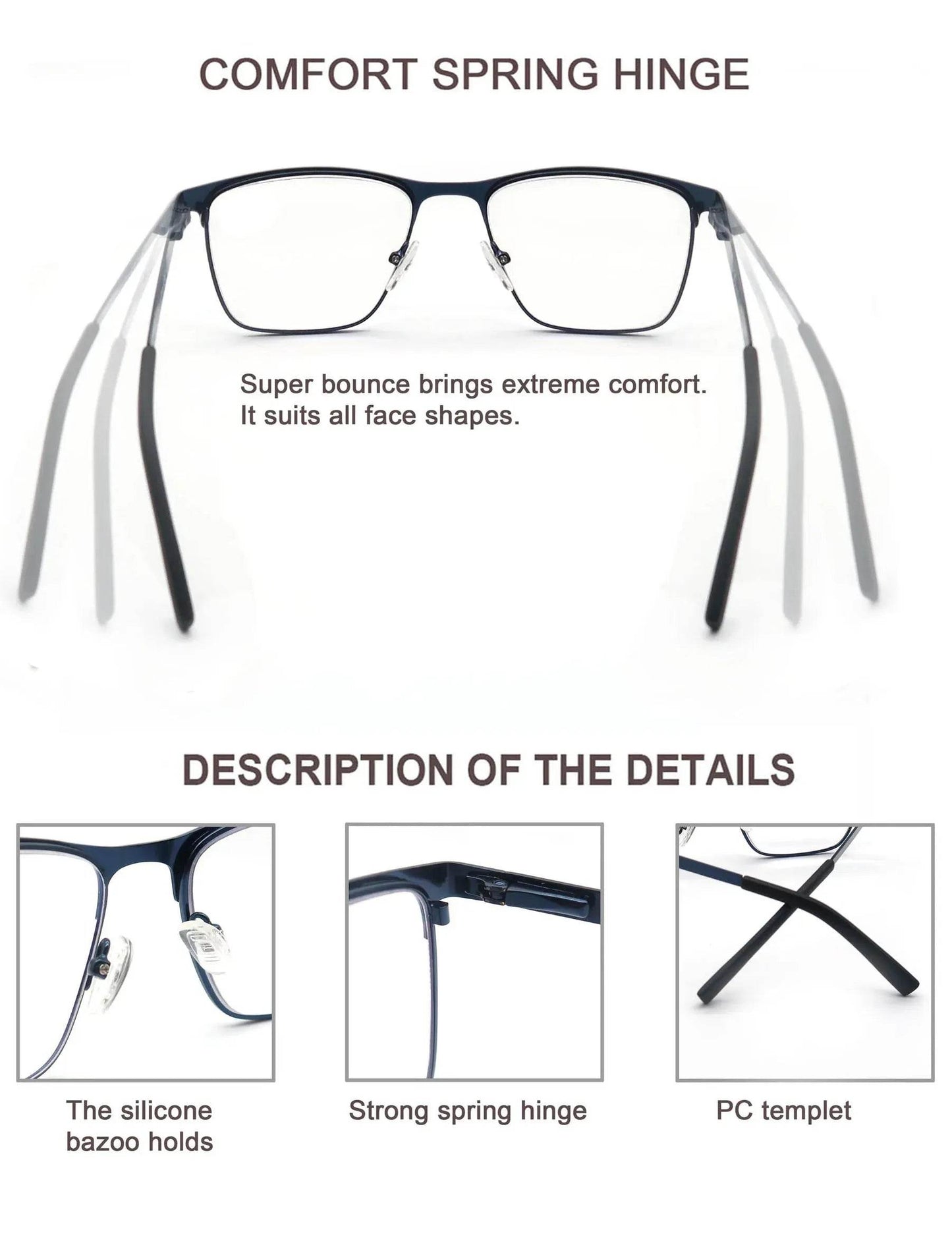 Blue Light Reading Glasses Diopter (by MODFANS) Eco 2025 - Iron Phoenix GHG