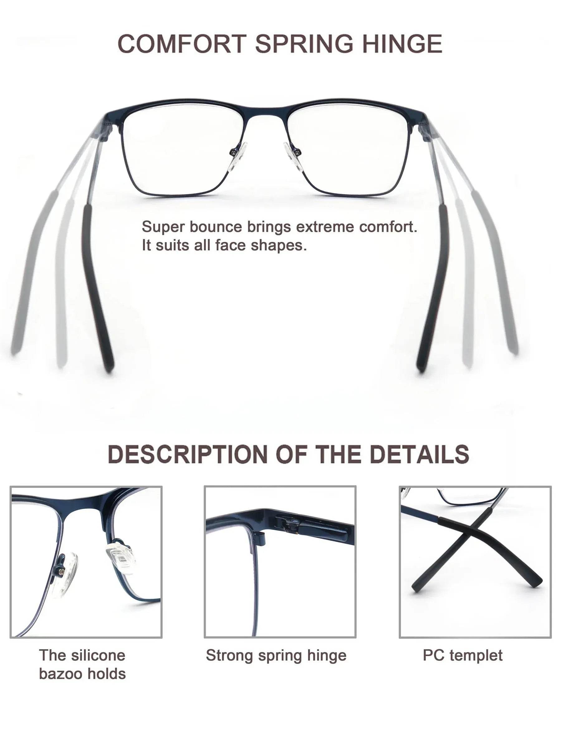 Blue Light Reading Glasses Diopter (by MODFANS) Eco 2025 - Iron Phoenix GHG