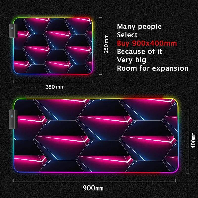 PrismPulse XXL RGB Geometry Mouse Pad Eco 2025 - Iron Phoenix GHG