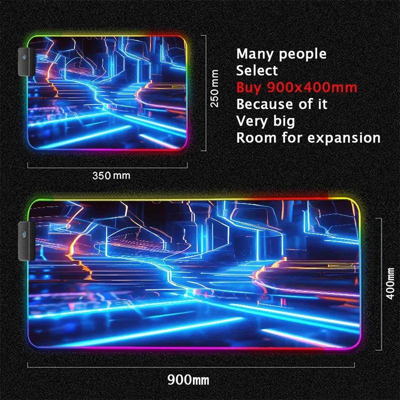 PrismPulse XXL RGB Geometry Mouse Pad Eco 2025 - Iron Phoenix GHG