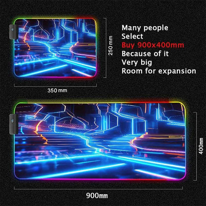 PrismPulse XXL RGB Geometry Mouse Pad Eco 2025 - Iron Phoenix GHG