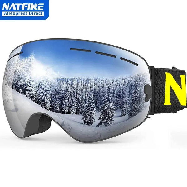 Ski Goggles Anti-Fog UV400 (by NATFIRE) Eco 2025 - Iron Phoenix GHG
