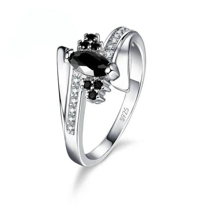 925 Sterling Silver Color Engagement Ring Fashion Jewelry Classic Style Austrian Crystal Prong Setting Women Girls Wholesale - Iron Phoenix GHG