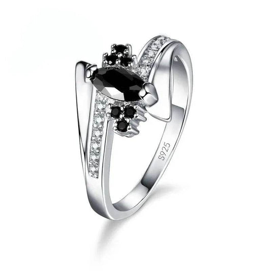 925 Sterling Silver Color Engagement Ring Fashion Jewelry Classic Style Austrian Crystal Prong Setting Women Girls Wholesale - Iron Phoenix GHG