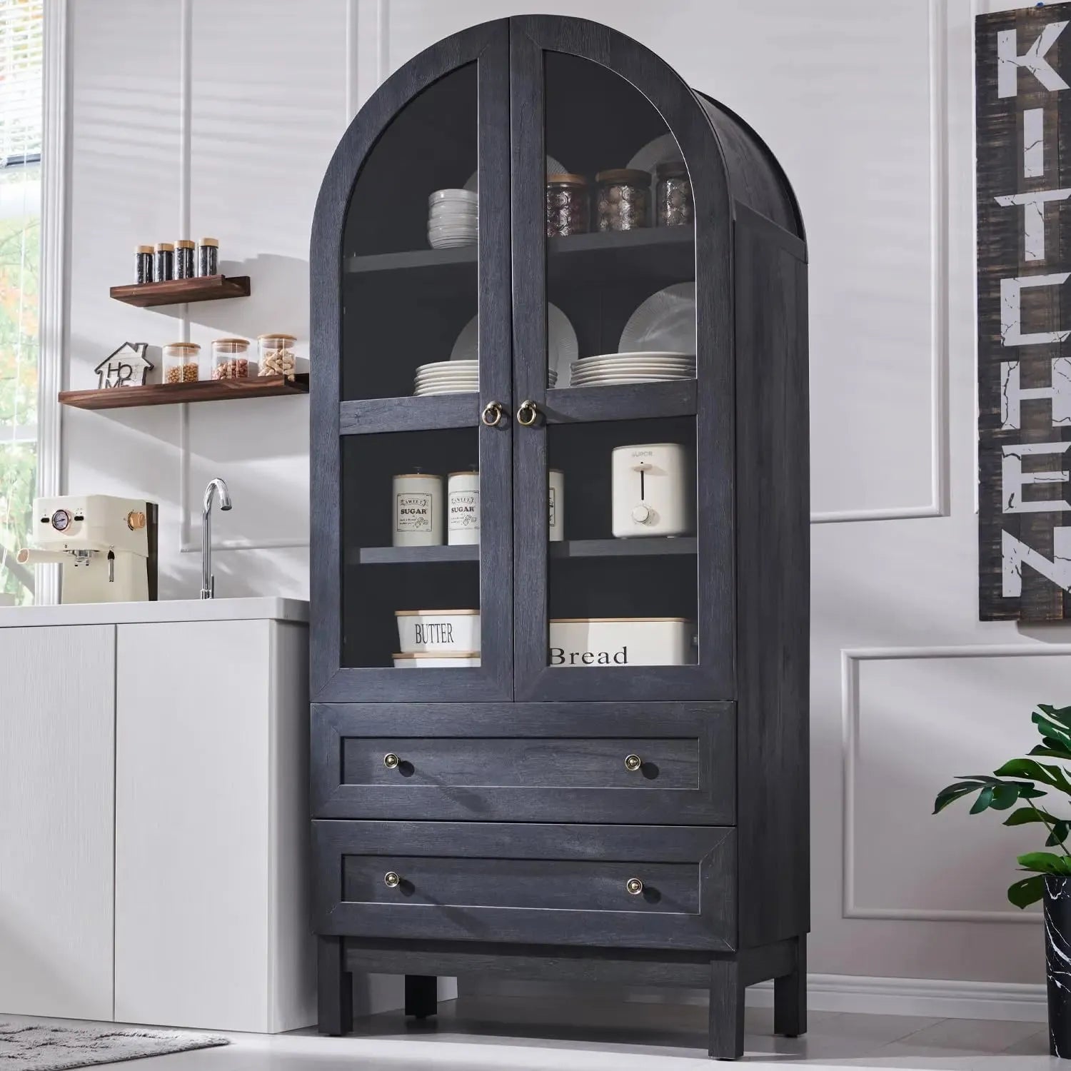 Arched Kitchen Pantry Cabinet Iron Phoenix GHG 2025 - Iron Phoenix GHG