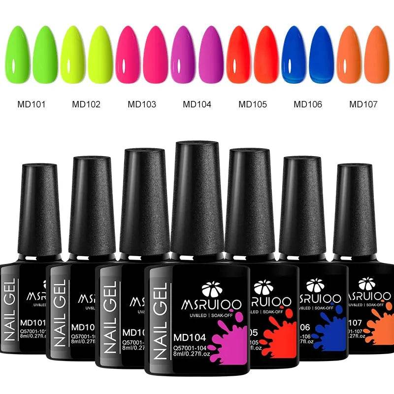 7pc Nail Gel Polish Set 8ML (by MSRUIOO) Eco 2025 - Iron Phoenix GHG