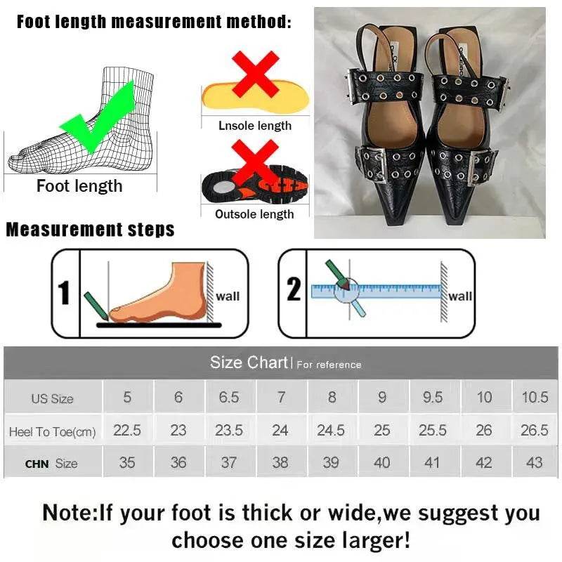 New Women Sandals Shoes Pointed Toe 2025 Spring Fashion Shallow Footwear Slingbacks Ladies Sandals Flats Shoes Big size - Iron Phoenix GHG