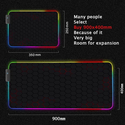 RGB Mouse Pad - Eco XXL 80x30cm 12 Lights | 2025 - Iron Phoenix GHG