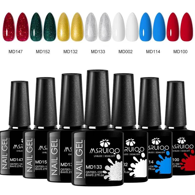 7pc Nail Gel Polish Set 8ML (by MSRUIOO) Eco 2025 - Iron Phoenix GHG