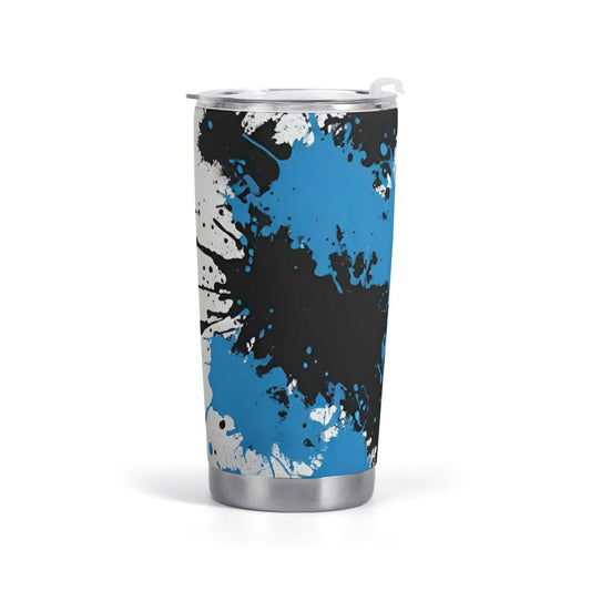 Sapphire Noir Splatter Car Cup - All Over Print for a Unique and Stylish Drive - Iron Phoenix GHG