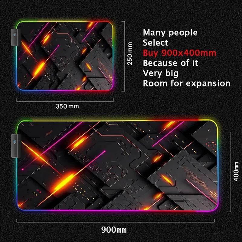 PrismPulse XXL RGB Geometry Mouse Pad Eco 2025 - Iron Phoenix GHG