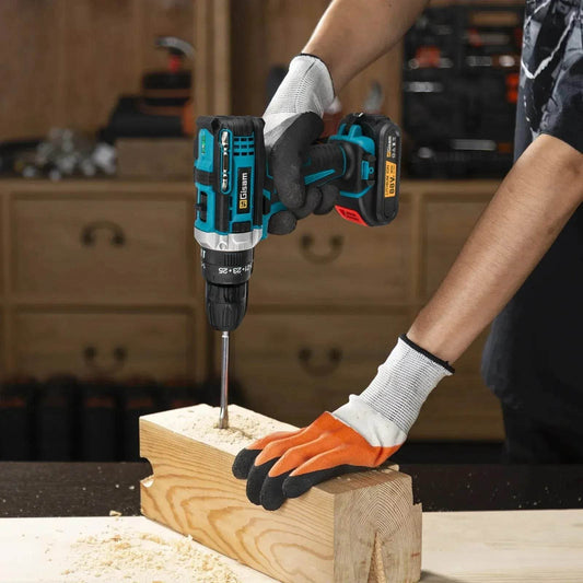 Gisam 21V Cordless Drill – 28Nm Torque, 2 Batteries, 25+3 Settings - Iron Phoenix GHG