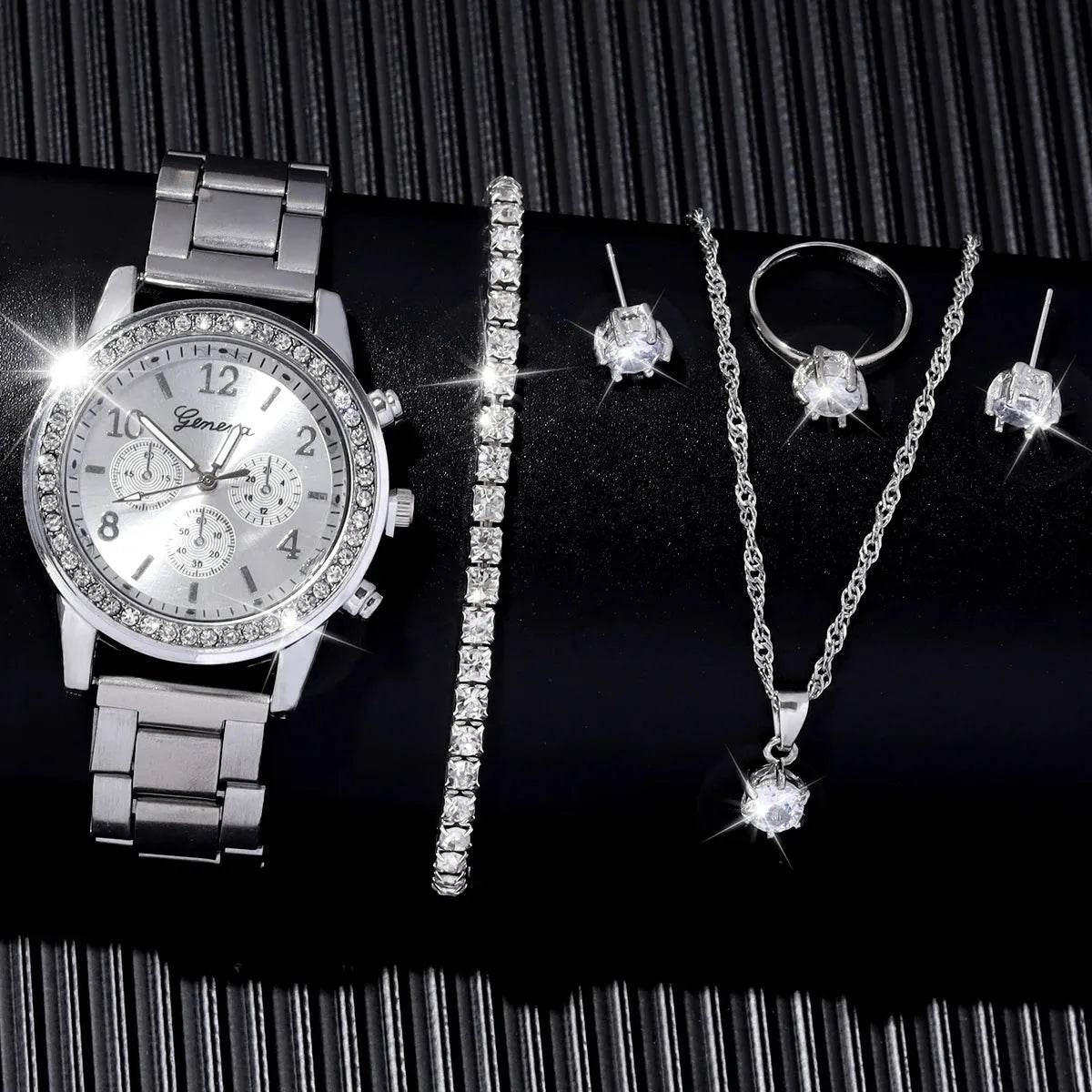 Fashionable CZ Watch Set Iron Phoenix GHG 2025 - Iron Phoenix GHG