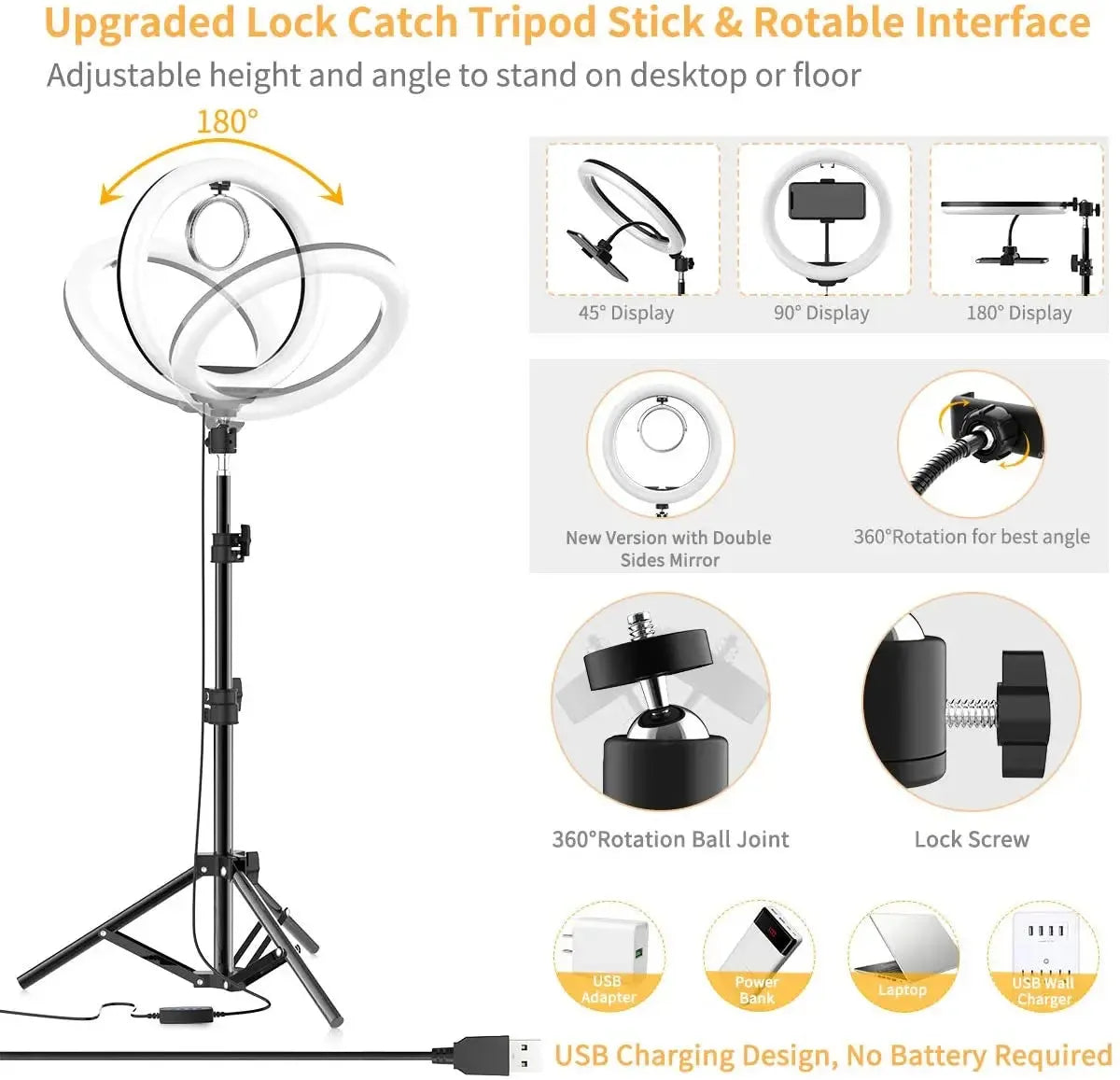 LED Selfie Ring Light With Tripod Bi-Color (by Fomscvka) Eco 2025 - Iron Phoenix GHG