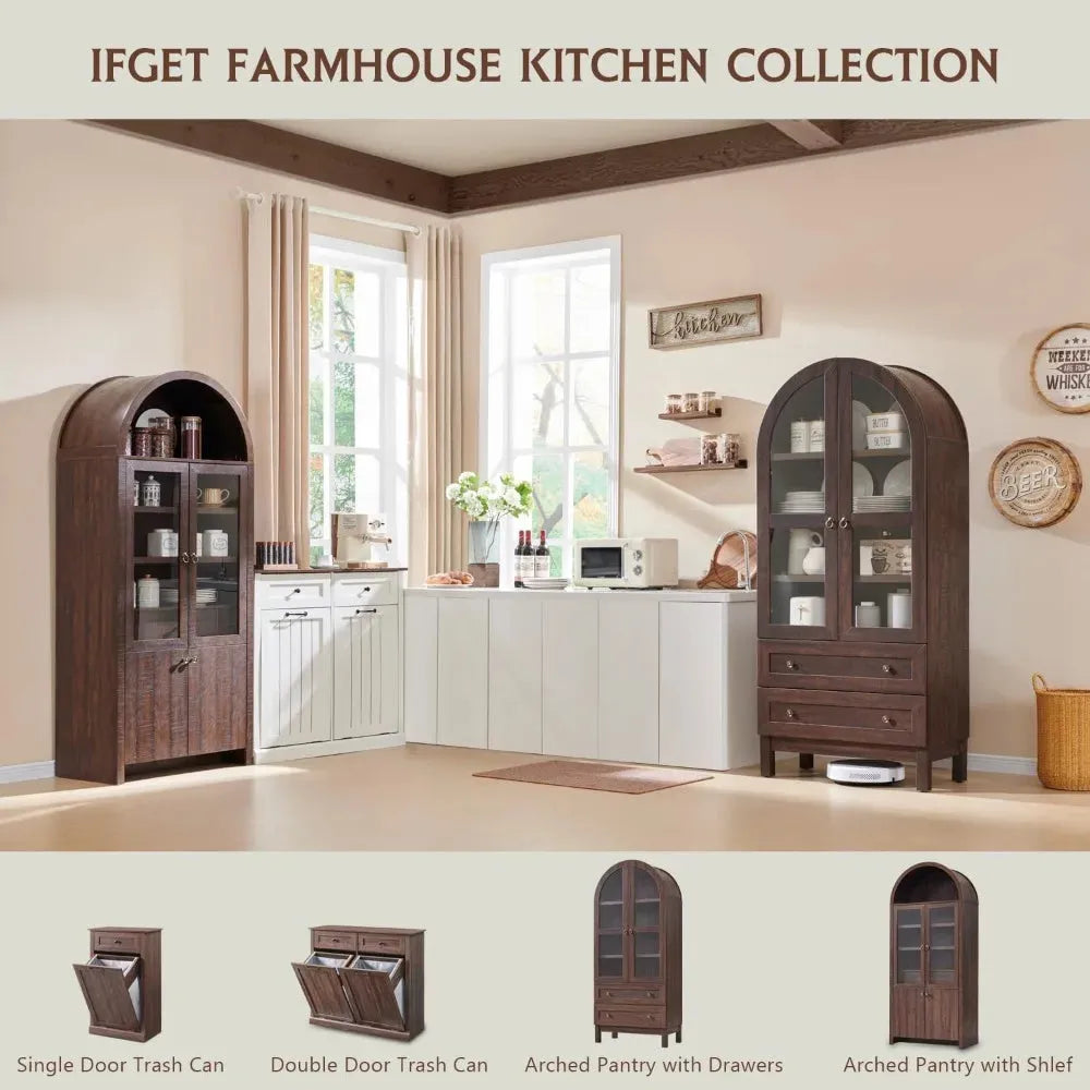 Arched Kitchen Pantry Cabinet Iron Phoenix GHG 2025 - Iron Phoenix GHG