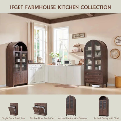 Arched Kitchen Pantry Cabinet Iron Phoenix GHG 2025 - Iron Phoenix GHG