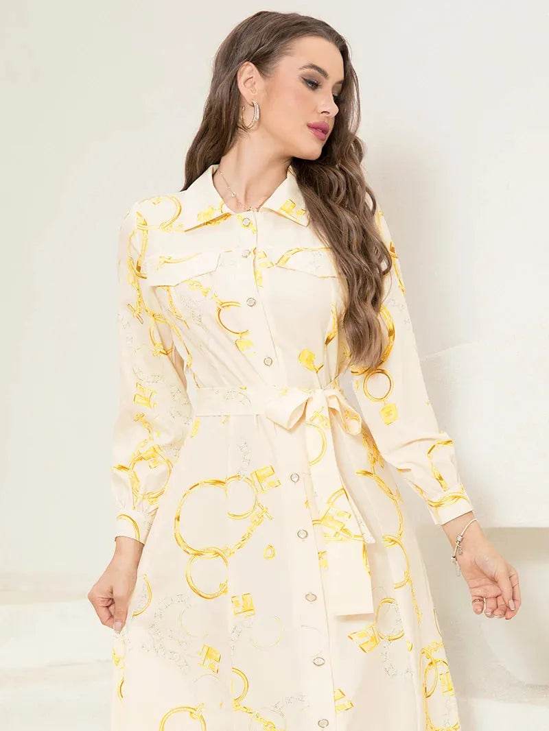 Elegant Long Shirt-Sleeve Dress Iron Phoenix GHG 2025 - Iron Phoenix GHG