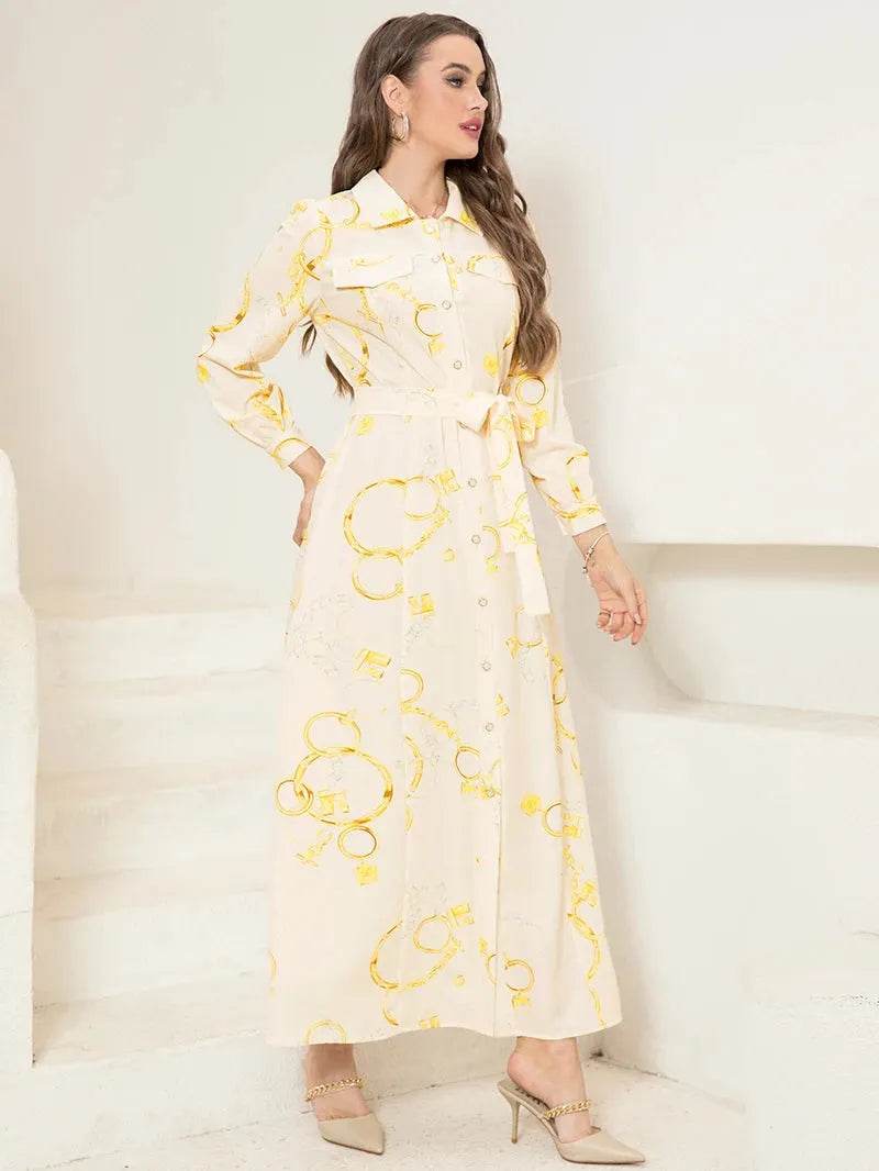 Elegant Long Shirt-Sleeve Dress Iron Phoenix GHG 2025 - Iron Phoenix GHG