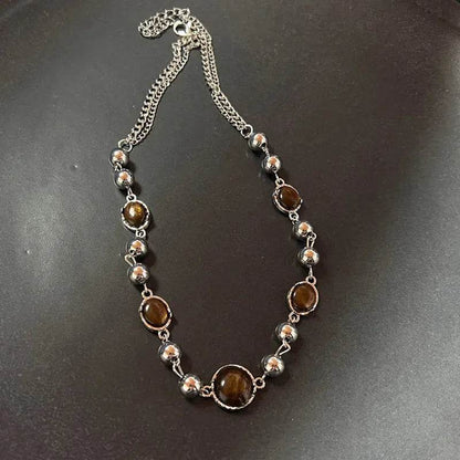 Vintage Leather Stone Pendant - Iron Phoenix GHG