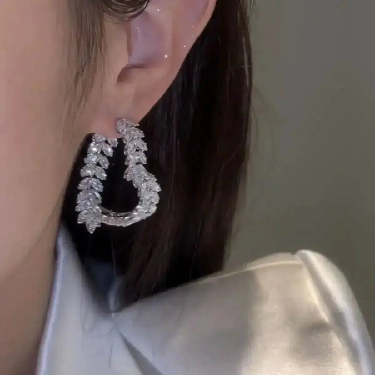 Drop Earrings - Eco MOONBIFFY Heart Zircon Luxury - Iron Phoenix GHG