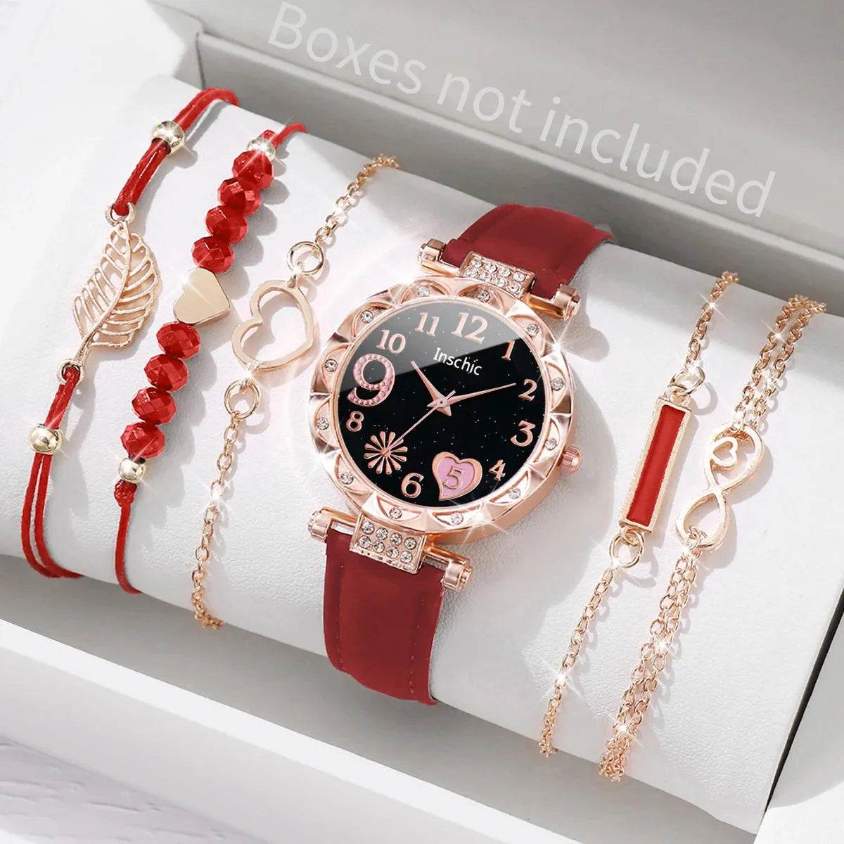 Heart Leather Watch Set Box not included - Iron Phoenix GHG