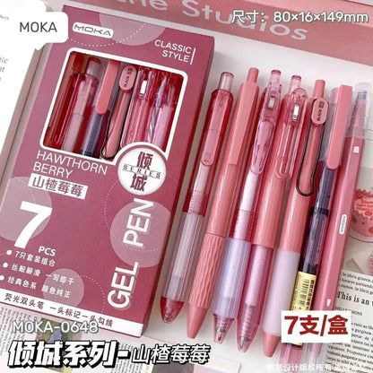7pcs Gel Pen Set Boxed Press Iron Phoenix GHG 2025 - Iron Phoenix GHG
