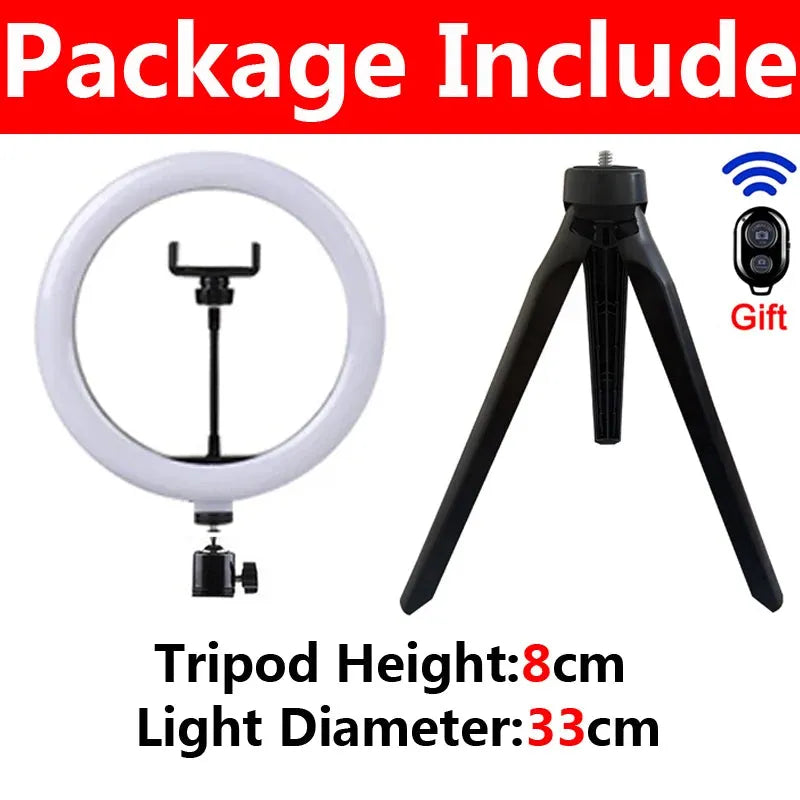 LED Selfie Ring Light With Tripod Bi-Color (by Fomscvka) Eco 2025 - Iron Phoenix GHG