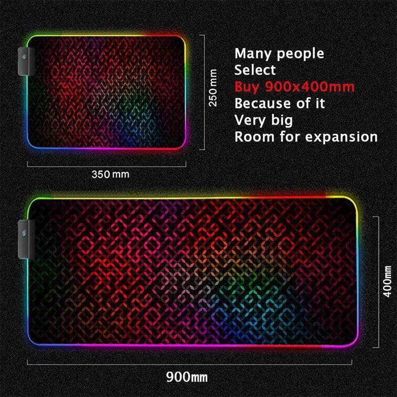 PrismPulse XXL RGB Geometry Mouse Pad Eco 2025 - Iron Phoenix GHG