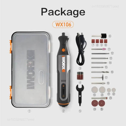 MIJIA 8V Cordless Rotary Tool – 28000RPM, USB Charging, 30+ Accessories - Iron Phoenix GHG