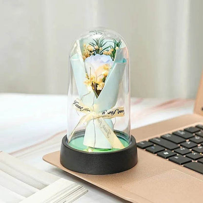Everlasting Rose LED Plastic Dome Flowers Iron Phoenix GHG 2025 - Iron Phoenix GHG