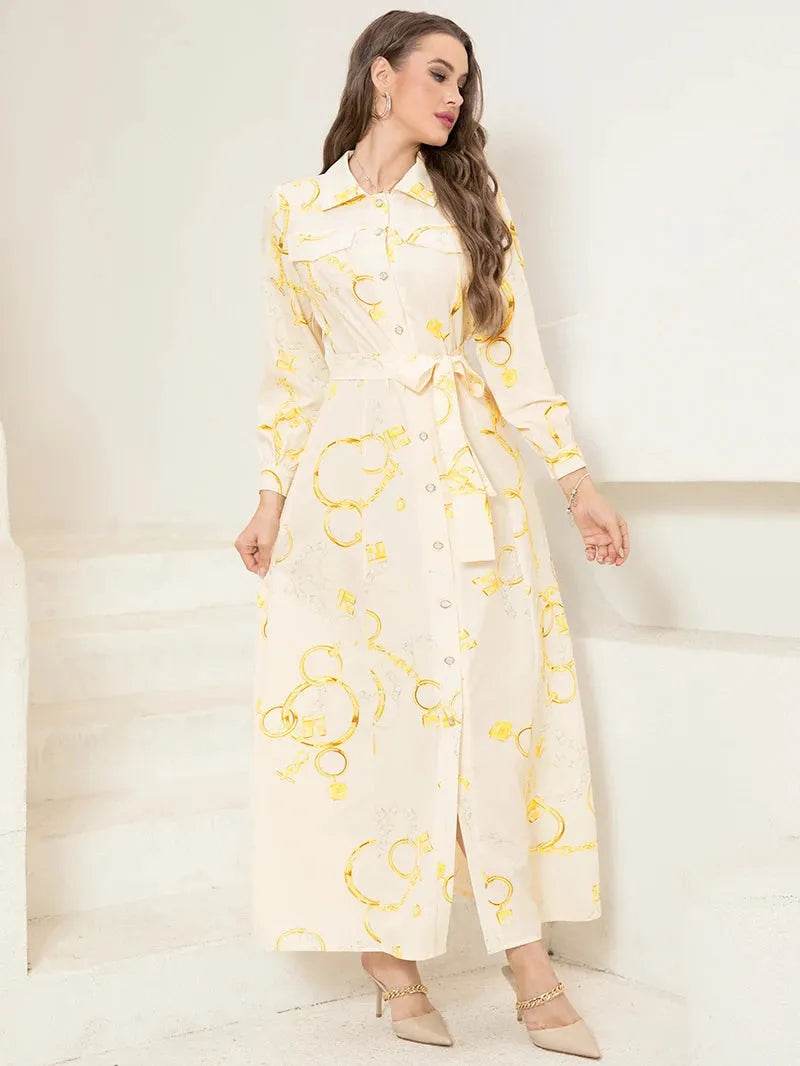 Elegant Long Shirt-Sleeve Dress Iron Phoenix GHG 2025 - Iron Phoenix GHG