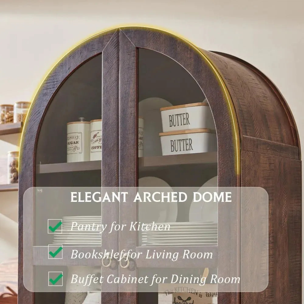 Arched Kitchen Pantry Cabinet Iron Phoenix GHG 2025 - Iron Phoenix GHG