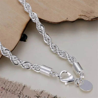 925 Sterling Silver Rope Bracelet 4mm (by SilverTwist) Eco 2025 - Iron Phoenix GHG