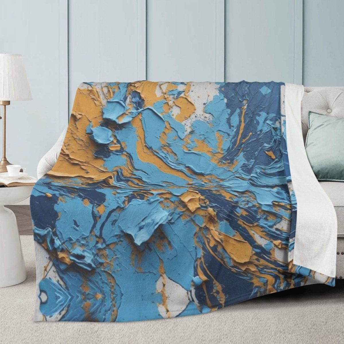 Soft Polyester Fleece Blanket with Splatter Paint Design - Premium Quality - Iron Phoenix GHG