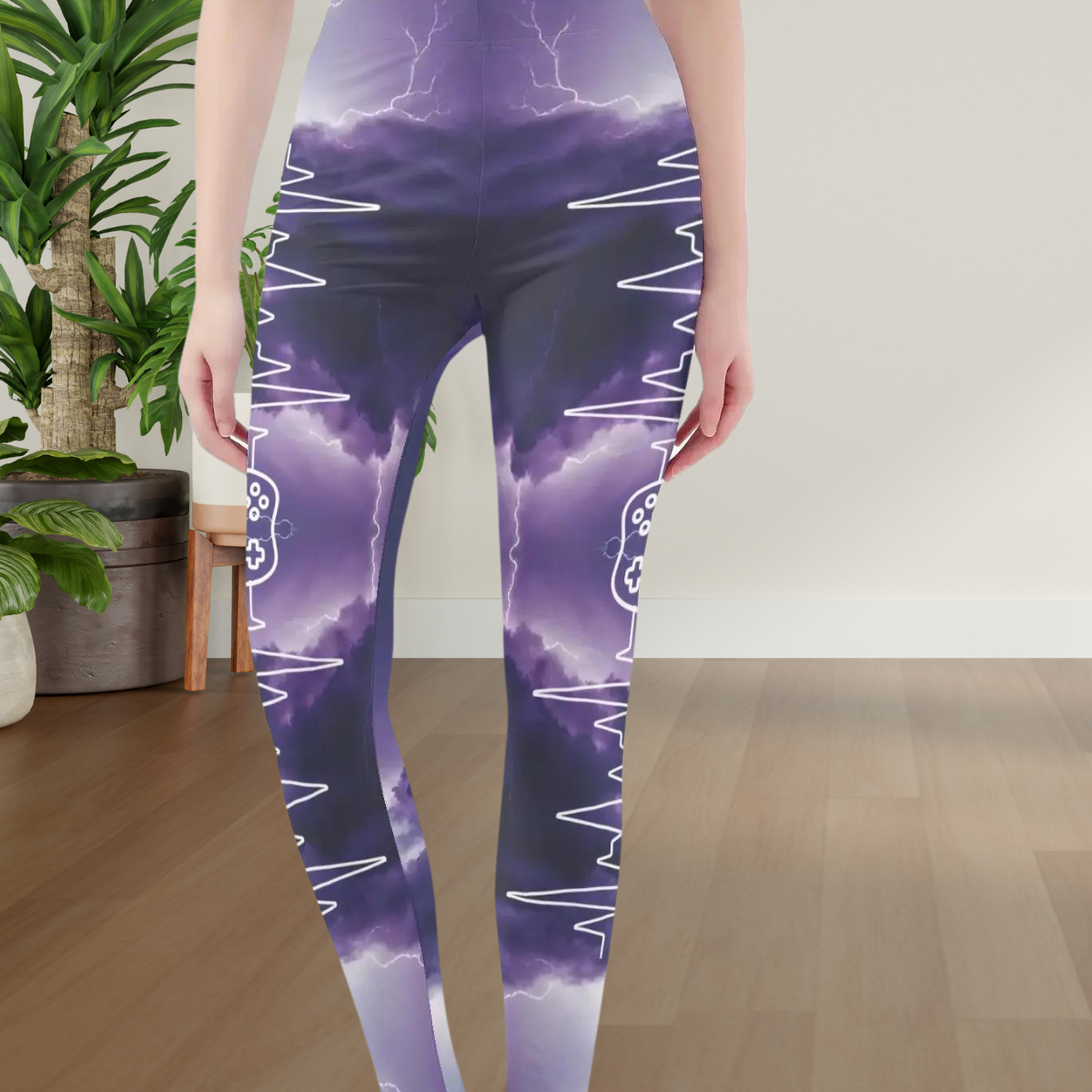Soft Violet and Lilac Womens Yoga Leggings - Comfy and Stylish - Iron Phoenix GHG