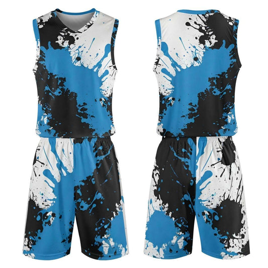 Splash Score: Paint Blot Basketball Jersey & Shorts Set - Artful Comfort for Gaming and Sports - Iron Phoenix GHG
