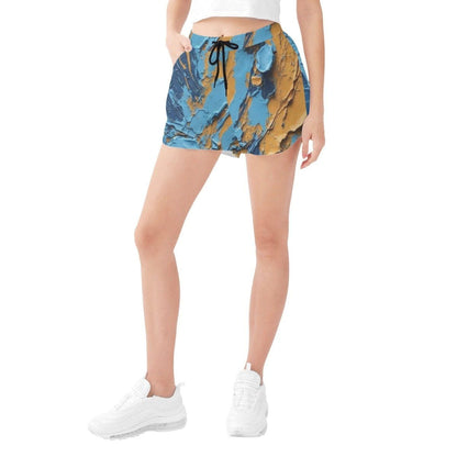 Splatter Paint Womens All Over Print Beach Shorts - Casual and Vibrant - Iron Phoenix GHG