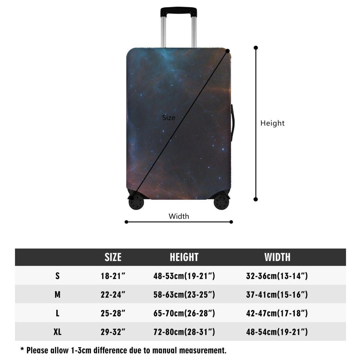 Starry Night Luggage Cover - Protect Your Suitcase in Style - Iron Phoenix GHG