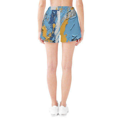 Stream-Ready Womens Beach Shorts Colorful Paint Splatter Design  Influencer Approved - Iron Phoenix GHG