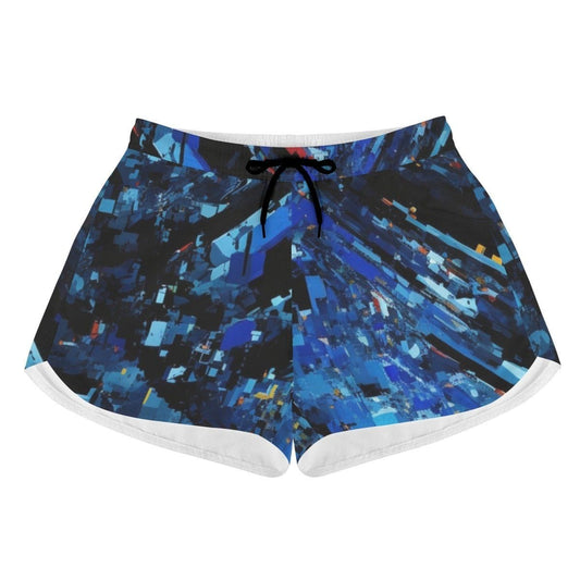 Streamlined and Stylish Womens Crystal Beach Shorts - Influencer and Streamer Approved  Print Design - Iron Phoenix GHG