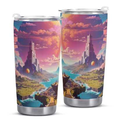 Stunning All Over Print Car Cup with Breathtaking Scene - Iron Phoenix GHG