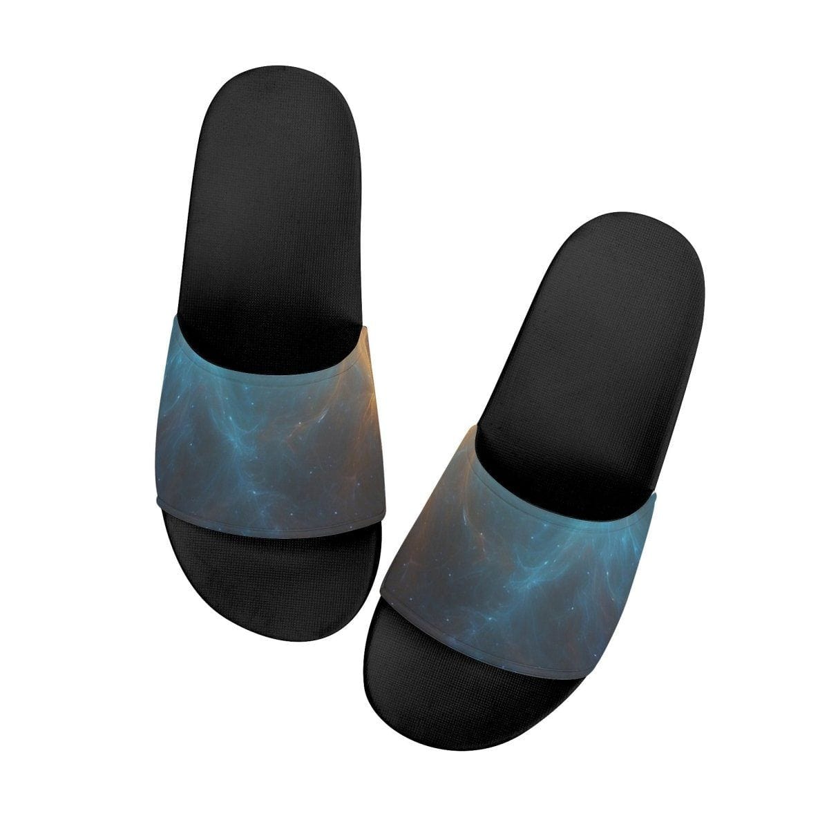 Teal Pattern Slide Sandals - Iron Phoenix GHG