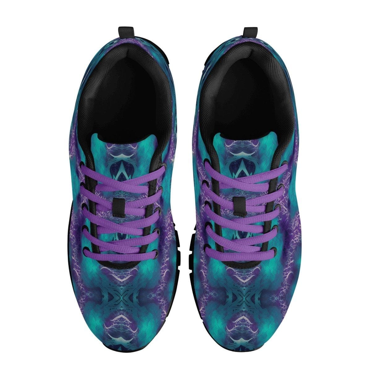 Teal and purple Mens Running Shoes | Conquer Every Mile: High-Performance Men's Running Shoes for Ultimate Comfort and Style - Iron Phoenix GHG