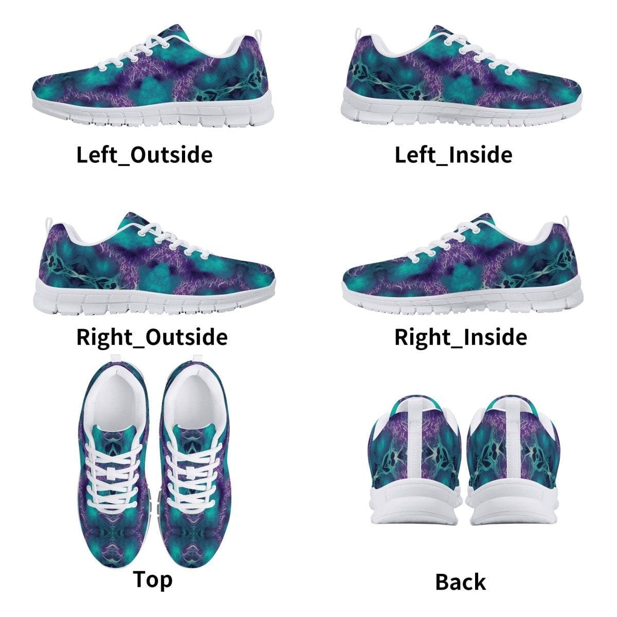 Teal and purple Mens Running Shoes | Conquer Every Mile: High-Performance Men's Running Shoes for Ultimate Comfort and Style - Iron Phoenix GHG