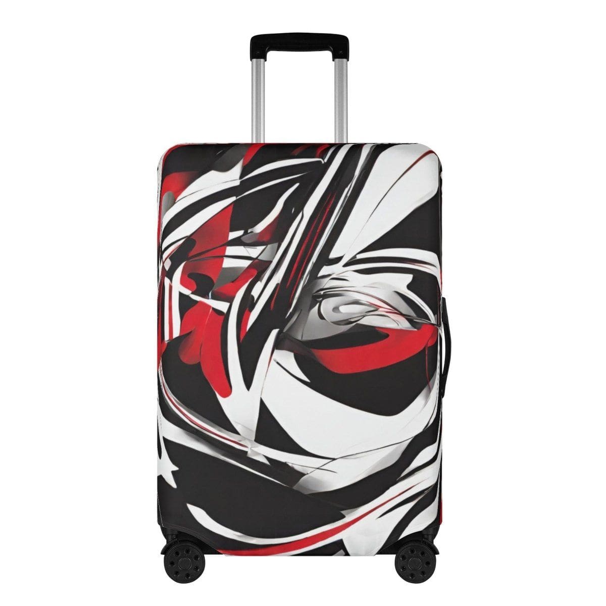 Travel in Style with our Red White and Black Protective Luggage Cover  Avoid Mix-Ups - Iron Phoenix GHG